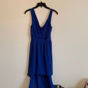 Royal blue high low dress - NWOT